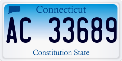 CT license plate AC33689