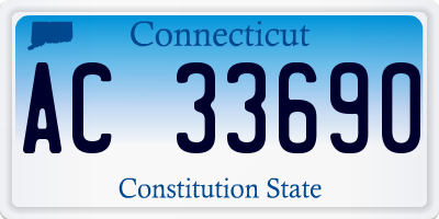 CT license plate AC33690