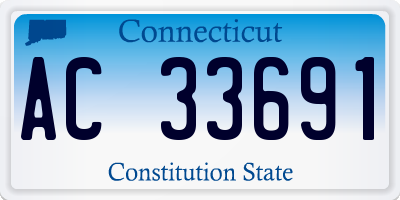 CT license plate AC33691