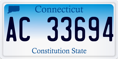 CT license plate AC33694