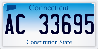 CT license plate AC33695