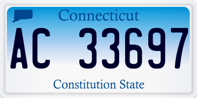 CT license plate AC33697
