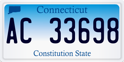 CT license plate AC33698