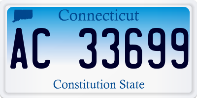 CT license plate AC33699