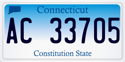 CT license plate AC33705