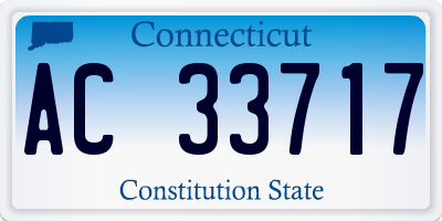 CT license plate AC33717
