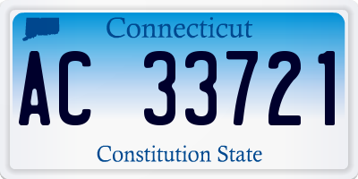 CT license plate AC33721