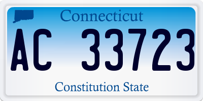 CT license plate AC33723