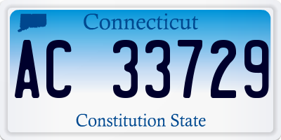 CT license plate AC33729
