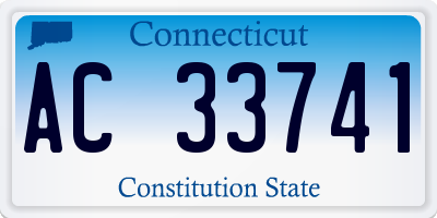CT license plate AC33741
