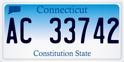 CT license plate AC33742