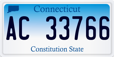 CT license plate AC33766