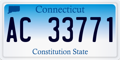 CT license plate AC33771