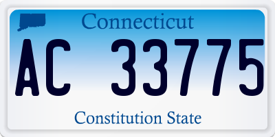 CT license plate AC33775