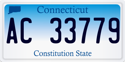 CT license plate AC33779