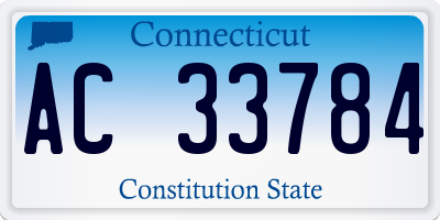 CT license plate AC33784
