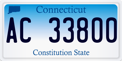 CT license plate AC33800