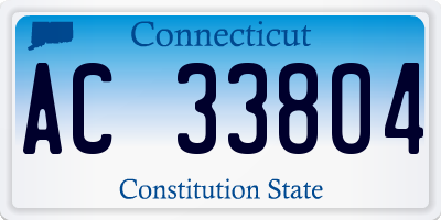 CT license plate AC33804