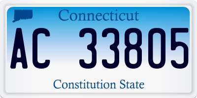CT license plate AC33805