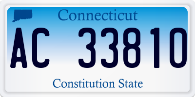 CT license plate AC33810