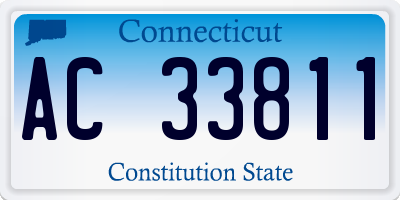 CT license plate AC33811
