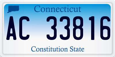 CT license plate AC33816