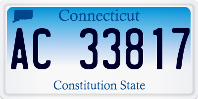 CT license plate AC33817