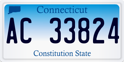 CT license plate AC33824