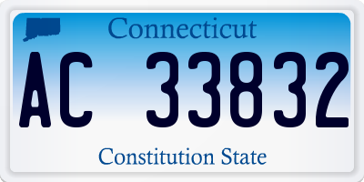 CT license plate AC33832