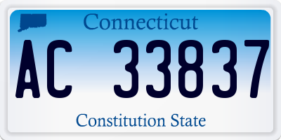 CT license plate AC33837