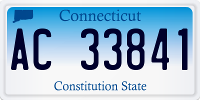 CT license plate AC33841