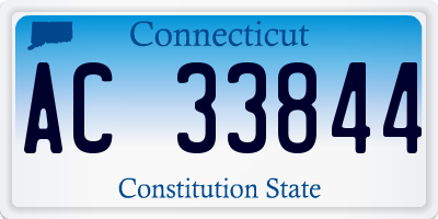 CT license plate AC33844