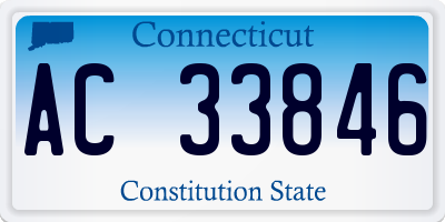 CT license plate AC33846