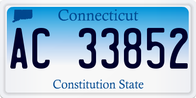 CT license plate AC33852