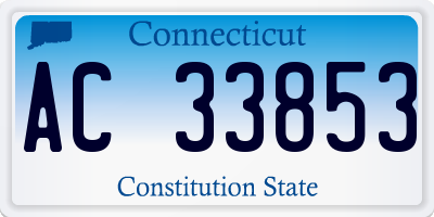 CT license plate AC33853