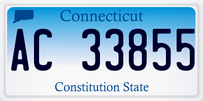CT license plate AC33855