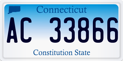 CT license plate AC33866