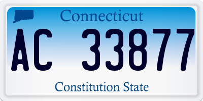 CT license plate AC33877