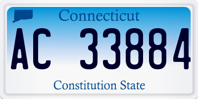 CT license plate AC33884
