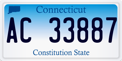 CT license plate AC33887