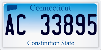 CT license plate AC33895