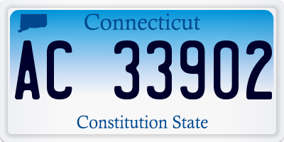 CT license plate AC33902