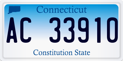 CT license plate AC33910