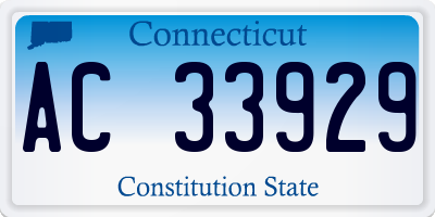 CT license plate AC33929