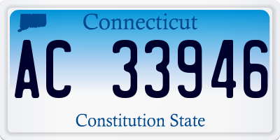 CT license plate AC33946