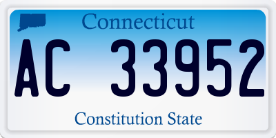 CT license plate AC33952