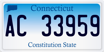 CT license plate AC33959