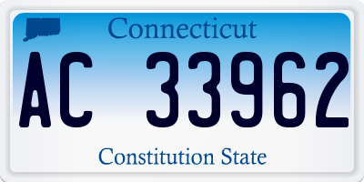 CT license plate AC33962