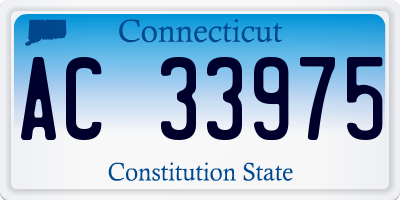 CT license plate AC33975