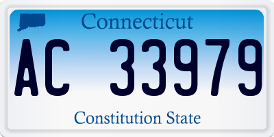 CT license plate AC33979